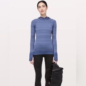 Lululemon Rest Less Hoodie Gatsby Blue Long Sleeve Athletic Pullover